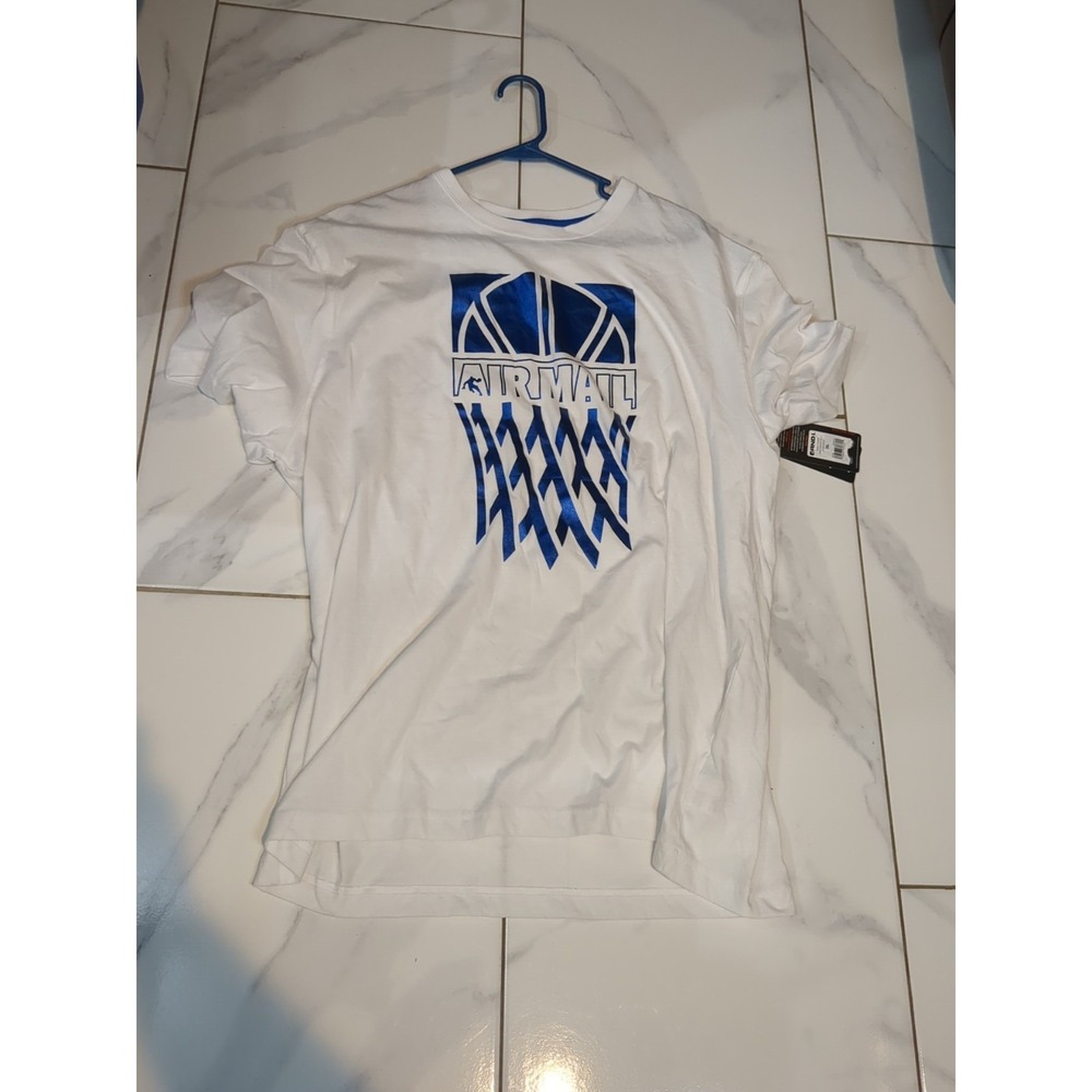 NWT AND1 Air Mail Basketball T-Size 3XL White Shimmering Blue, Score The Hook-Up